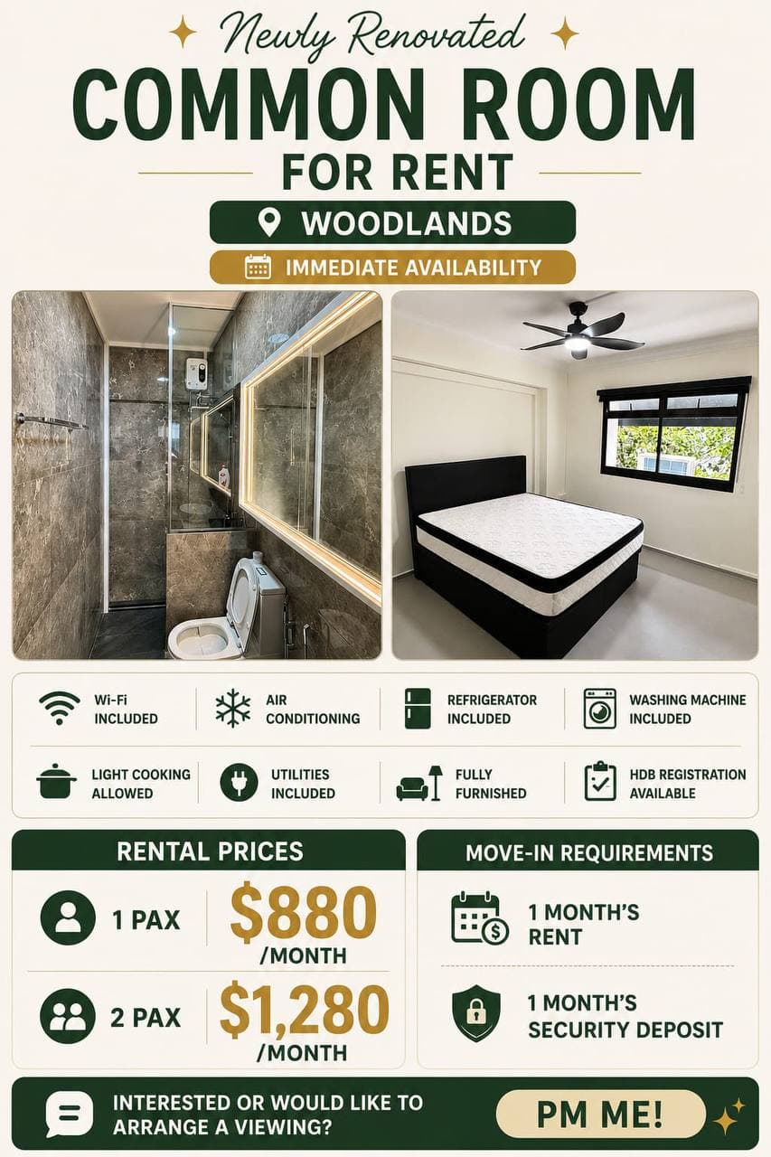 HDB ROOM in D25 Woodlands